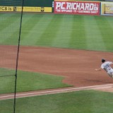 Rounding Bases Jeremy Owens from the Sotuhern Maryland Blue Crabs rounds the bases at Ducks Stadium on July 24, 2012. Photo by Alecandra Henaghan